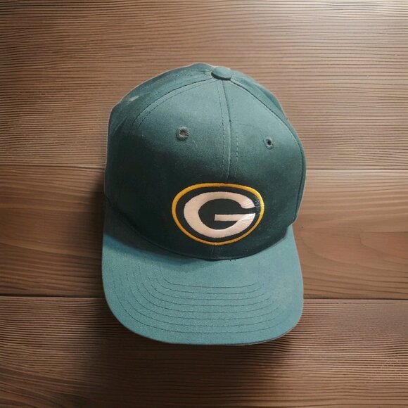 Vintage Green Bay Packers Snapback Hat 90s Annco Professional Model Green NFL - Picture 1 of 14
